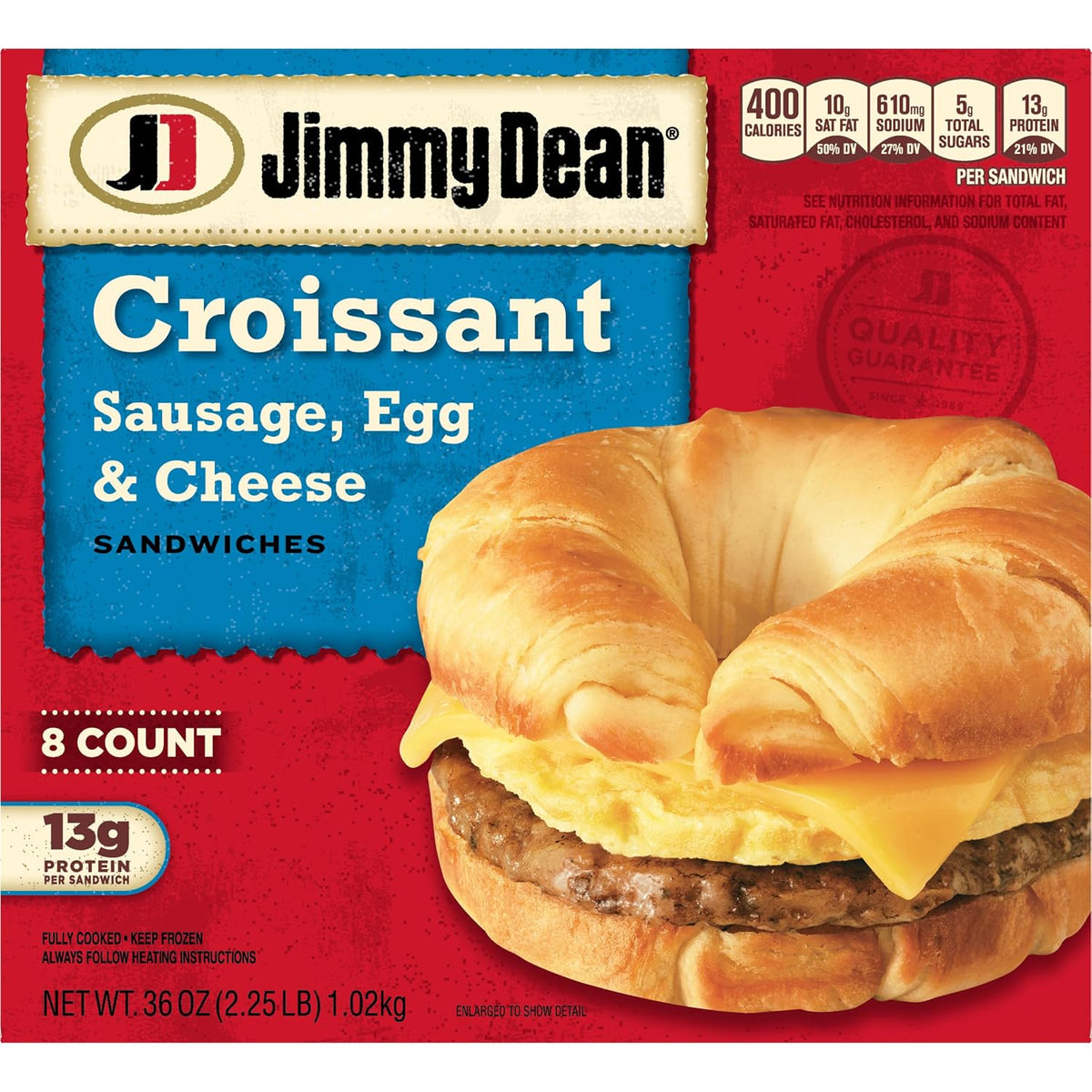 eight breakfast sandwiches per package