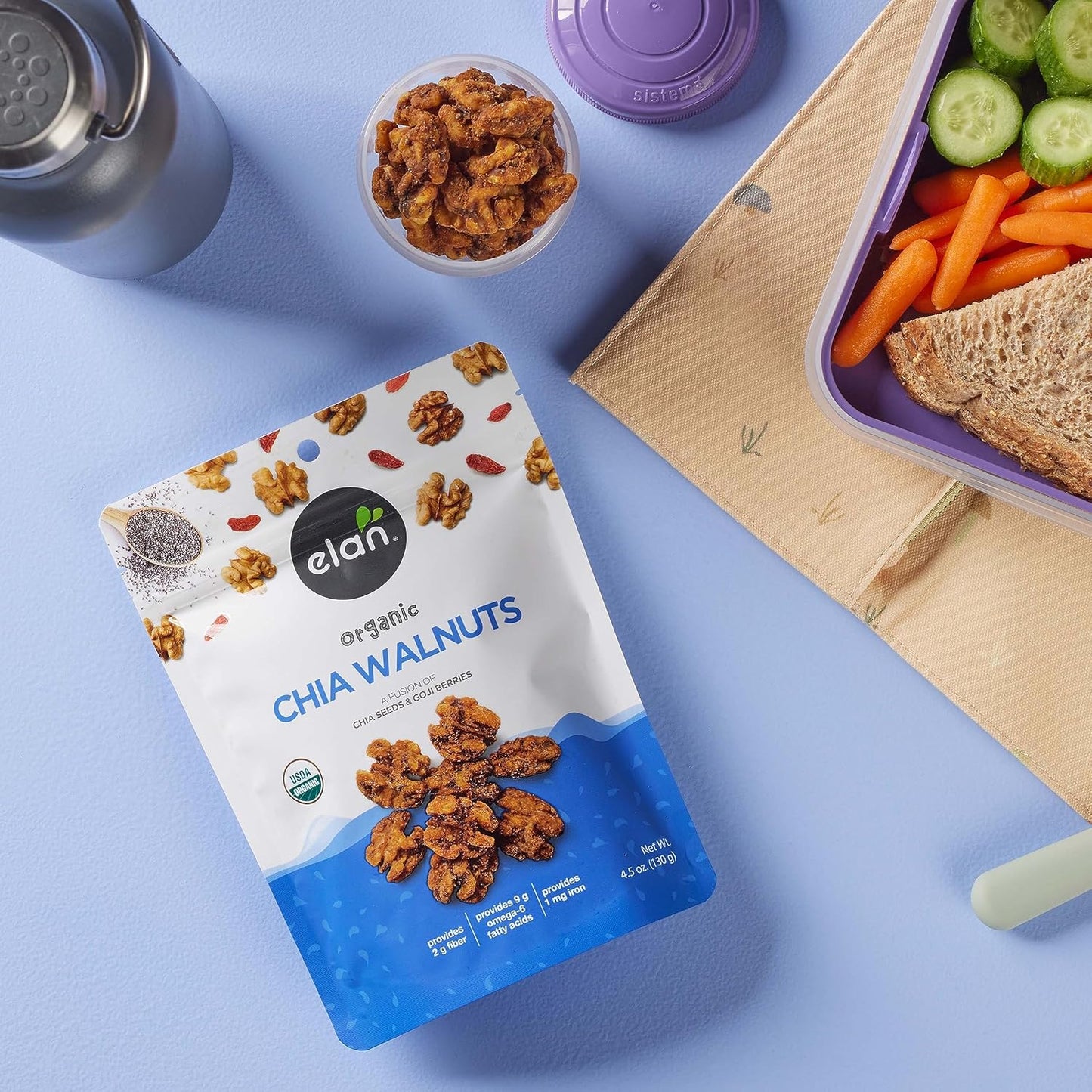 Elan Organic Chia Walnuts – Clean-Label Nut Snack for Mindful Eating and Post-Fast Recovery