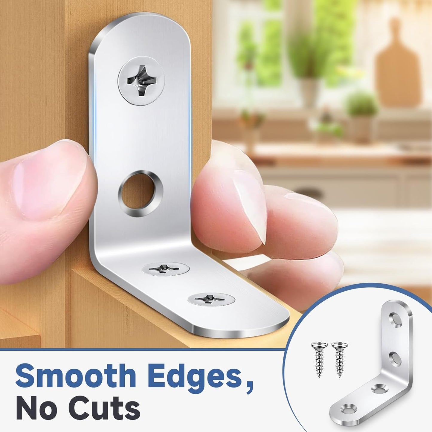embedded countersunk screw holes for concealed fastener look