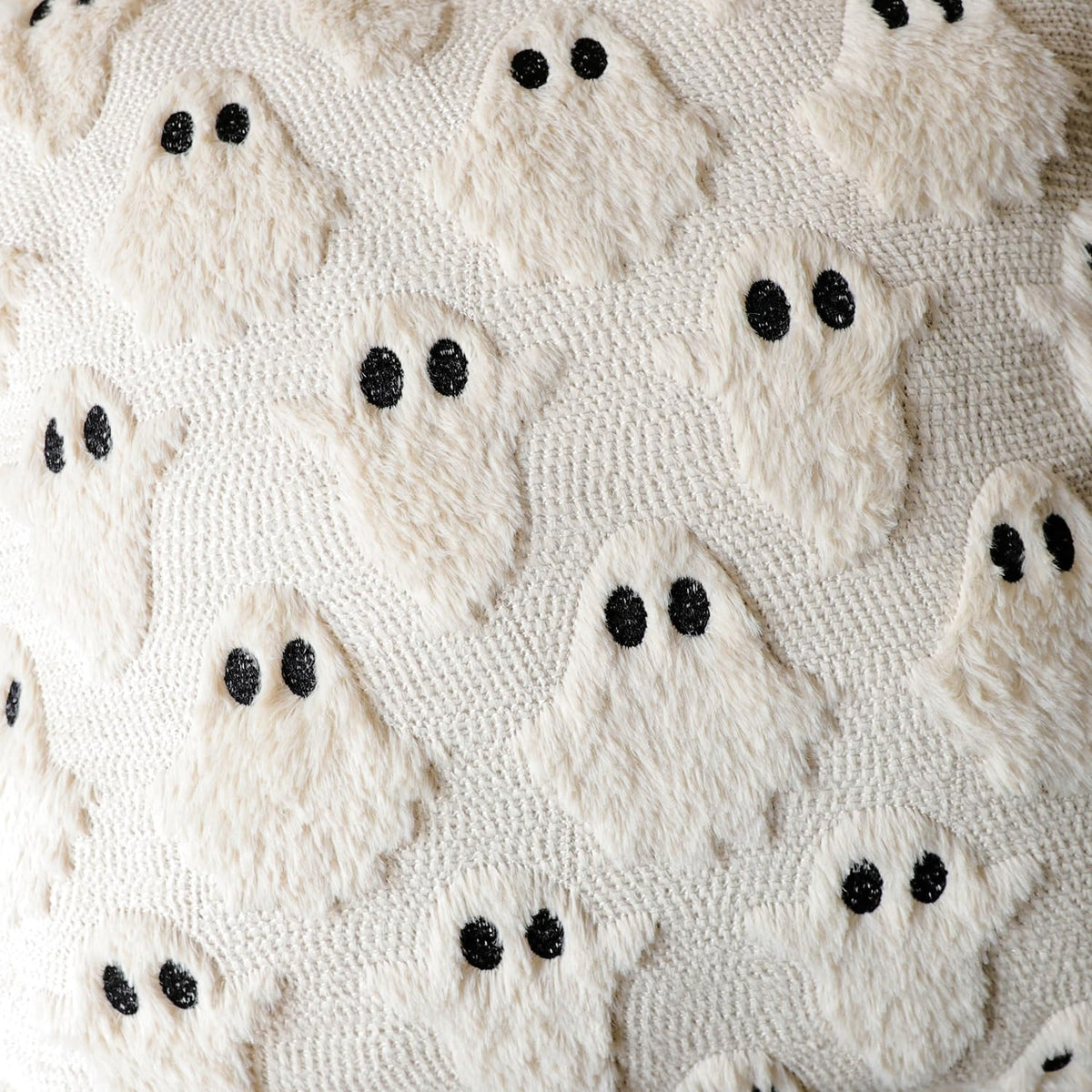 embroidery pattern on the front, solid back