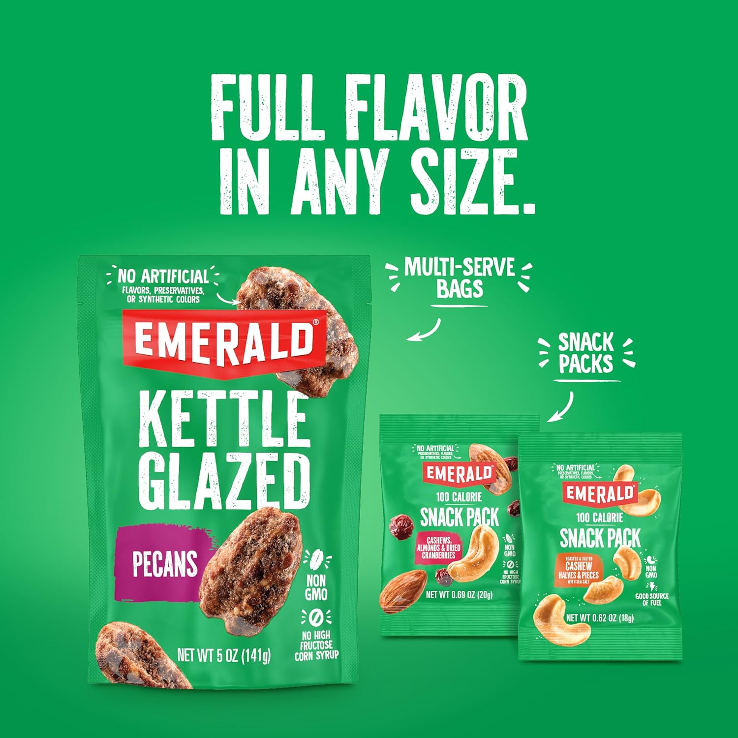 Emerald Nuts Pre-Portioned Nut Packs – Clean-Label Snack for Balanced Lifestyle and Pantry