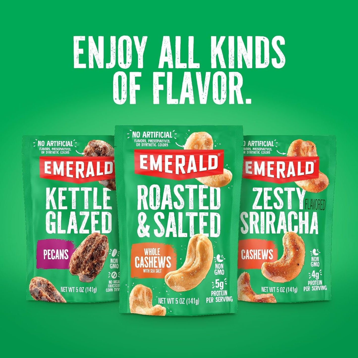 Emerald Nuts Pre-Portioned Nut Packs – Clean-Label Snack for Balanced Lifestyle and Pantry