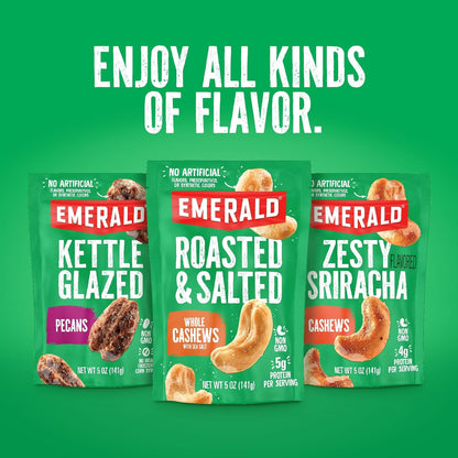 Emerald Nuts Salty Sweet Mixed Nuts – Resealable Pouch for Healthy On-the-Go Nibbling