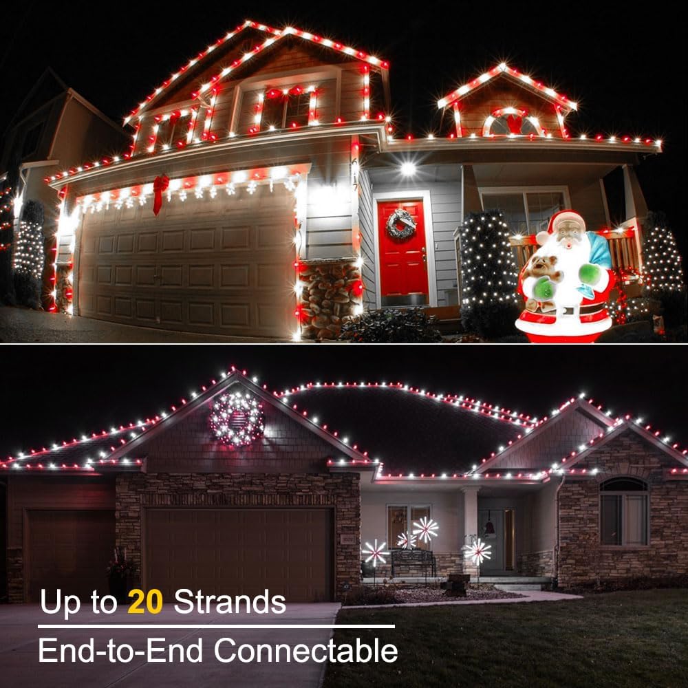 end-to-end connectable design supporting up to 20 linked sets (2,000 lights total)