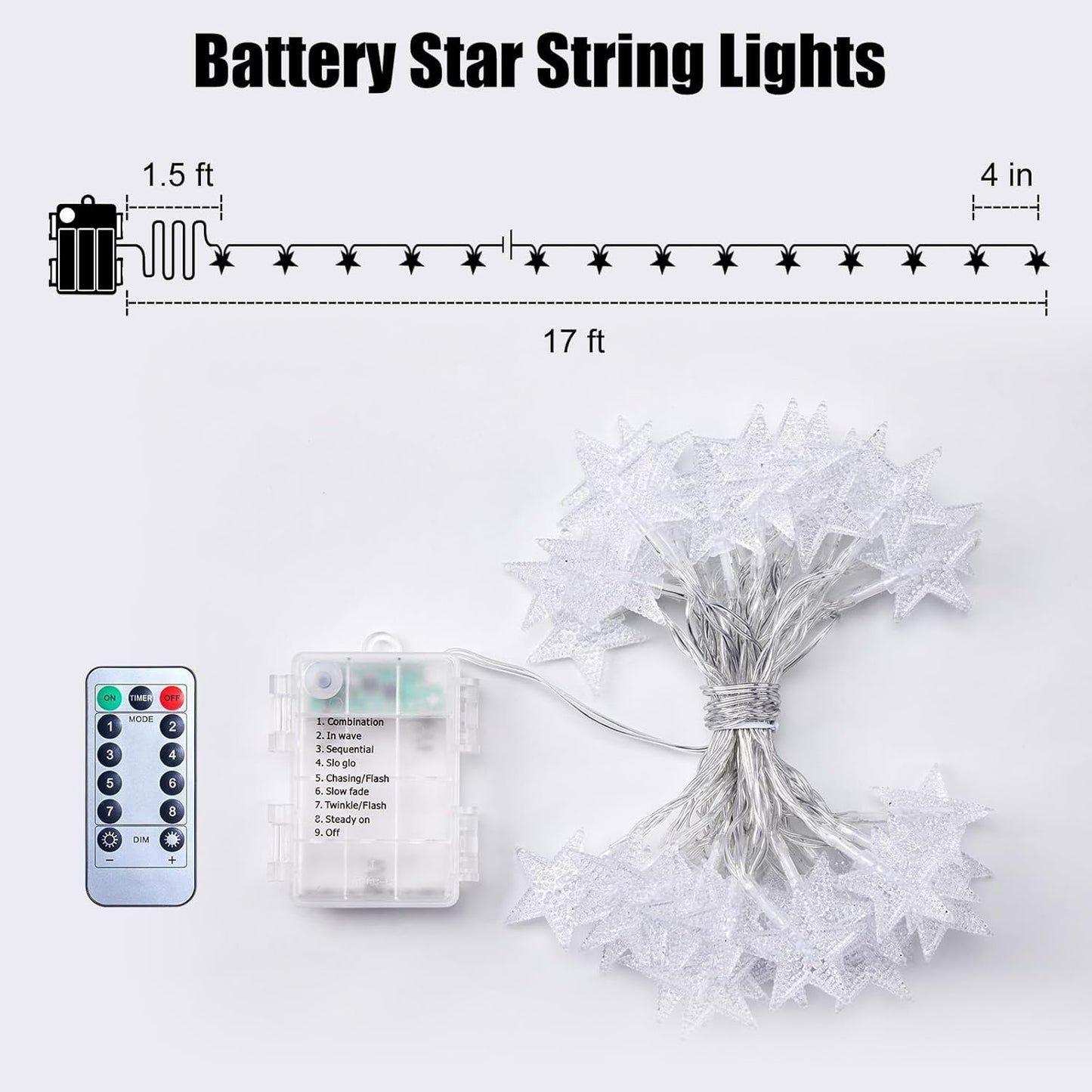 energy-efficient 5w led design with 3000k warm color temperature and e12-style star caps