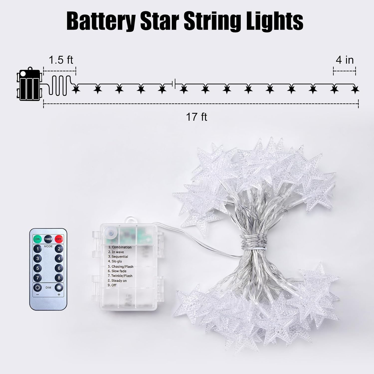 energy-efficient 5w led design with 3000k warm color temperature and e12-style star caps