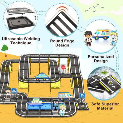 enlarged-magnet design for sturdier builds that resist collapse during active play