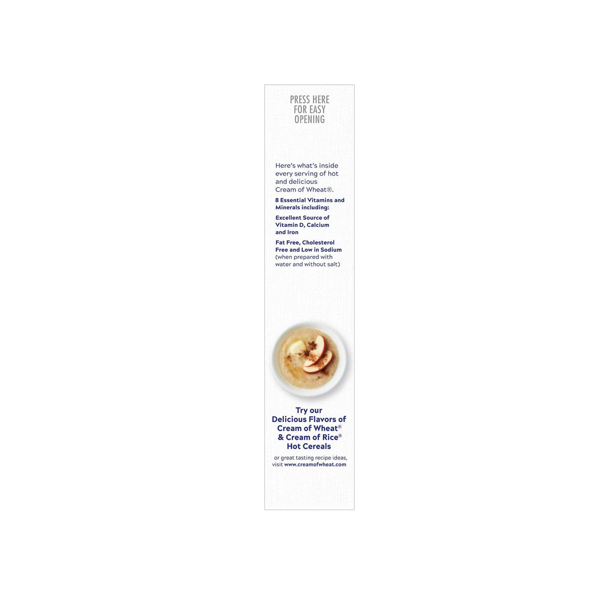 enriched with iron (ferric orthophosphate), calcium carbonate, and vitamins b1, b2, b3, b6, d3, and folic acid