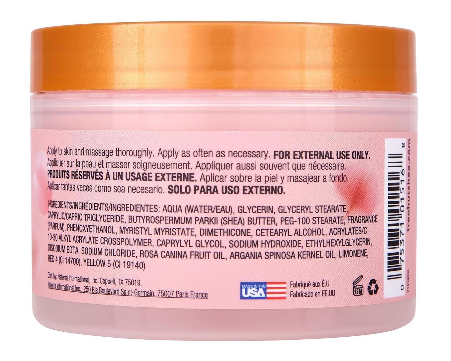 enriched with three key natural oils: shea butter, moroccan argan oil, and rosehip oil