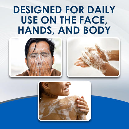 enriched with vanicream cream base for in-shower moisturizing