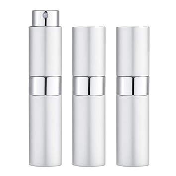 Enslume Premium Refillable Perfume Atomizer 3-Pack – Hefty Aluminum and Glass Sprayer for the Connoisseur