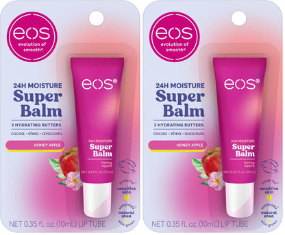 eos 24H Moisture Super Balm - Honey Apple, Day or Night Lip Treatment, Made for Sensitive Skin, Lip Balms &amp;amp; Moisturizers, 0.35 fl oz (Pack of 2)