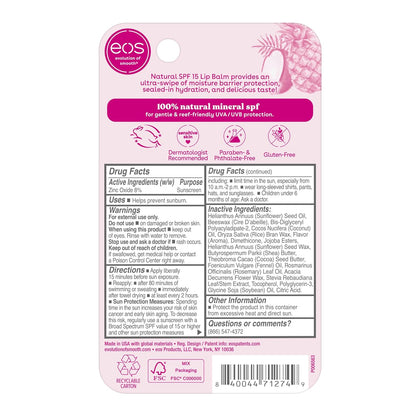 eos Pineapple Coconut SPF 15 Lip Balm – Pack of 2 – Family Lip Sun Care for School, Sports & Playdates, Hypoallergenic Water-Resistant, 0.14 oz