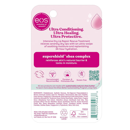 eos The Hero Lip Repair Valentine's Day Self-Care Gift for Her, Natural Strawberry Overnight Balm