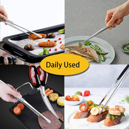 ergonomic handle shape with blunt, safe tips that grip food securely