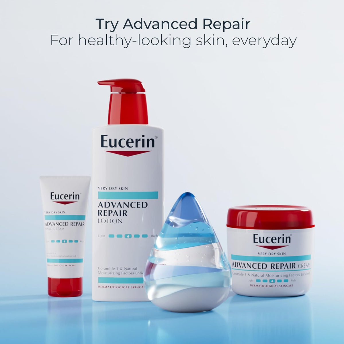 Eucerin Advanced Repair Body Lotion – Hydrating Wind-Down Routine for Stressed, Parched Skin