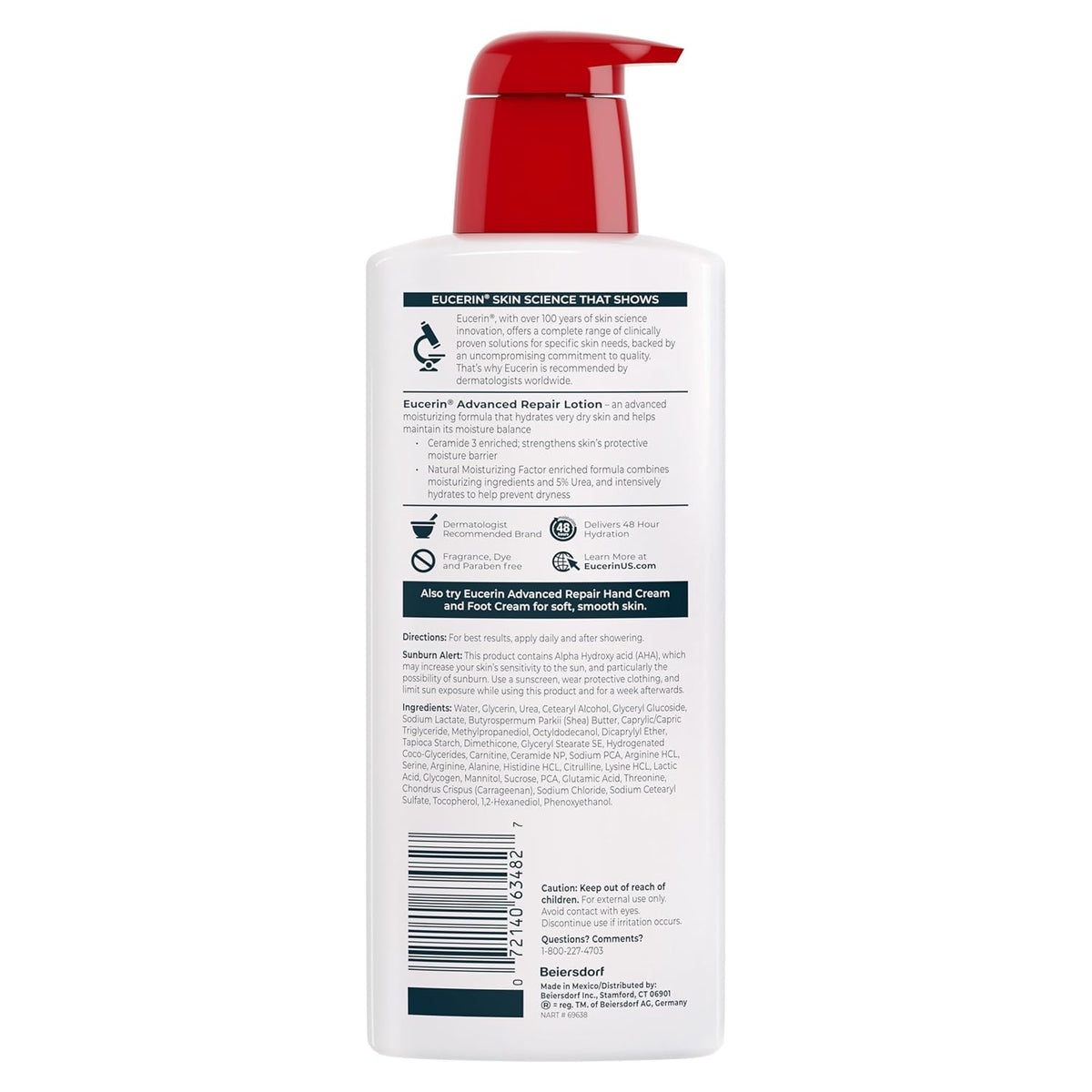 Eucerin Advanced Repair Body Lotion – Hydrating Wind-Down Routine for Stressed, Parched Skin