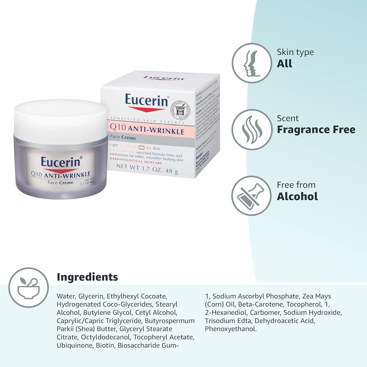 Eucerin Q10 Sensitive Skin Moisturizer – Mindful Self-Care Facial Treatment