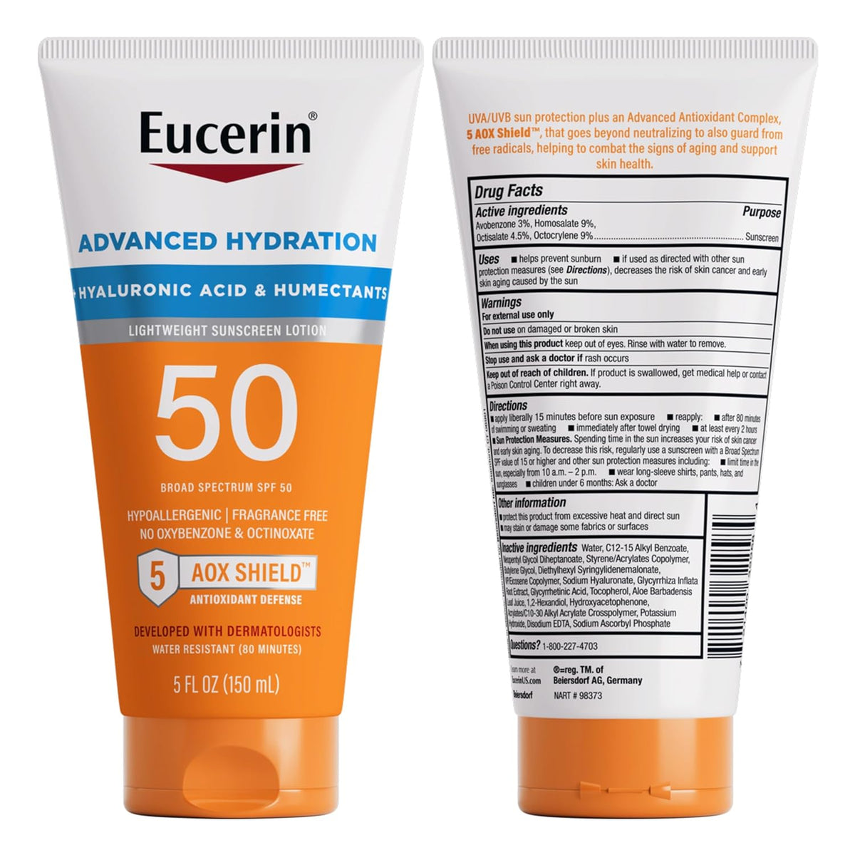 Eucerin Sun Advanced Hydration SPF 50 – Nourishing Sunscreen for Self-Care & Skin Wellness