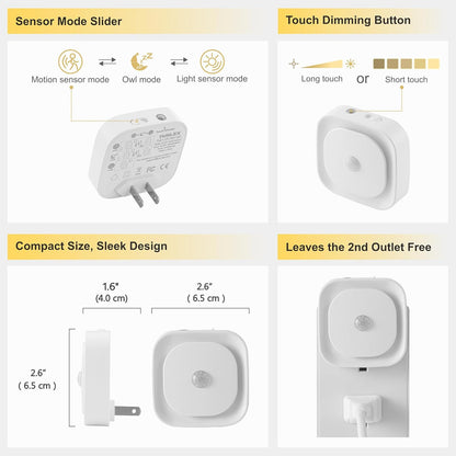 EverBrite Indirect Double Layer LED Night Light, Eye Friendly Soft Warm Light for Restful Sleep and Nighttime Reading