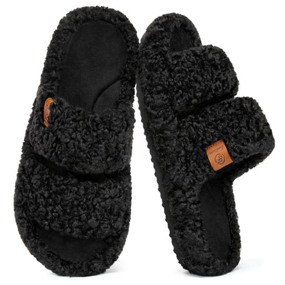 EverFoams Memory Foam House Slippers – Effortless Slip-On Style, Less-Is-More Footwear in Matte Black and Soft Neutrals