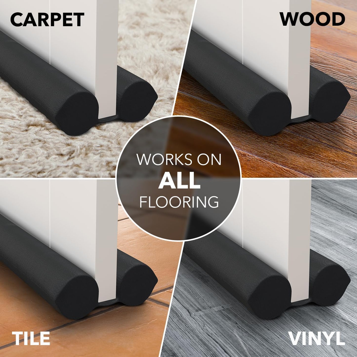 Everlasting Comfort Fabric Door Draft Guard – Designer-Friendly Draft and Sound Solution for Cozy Interior Spaces