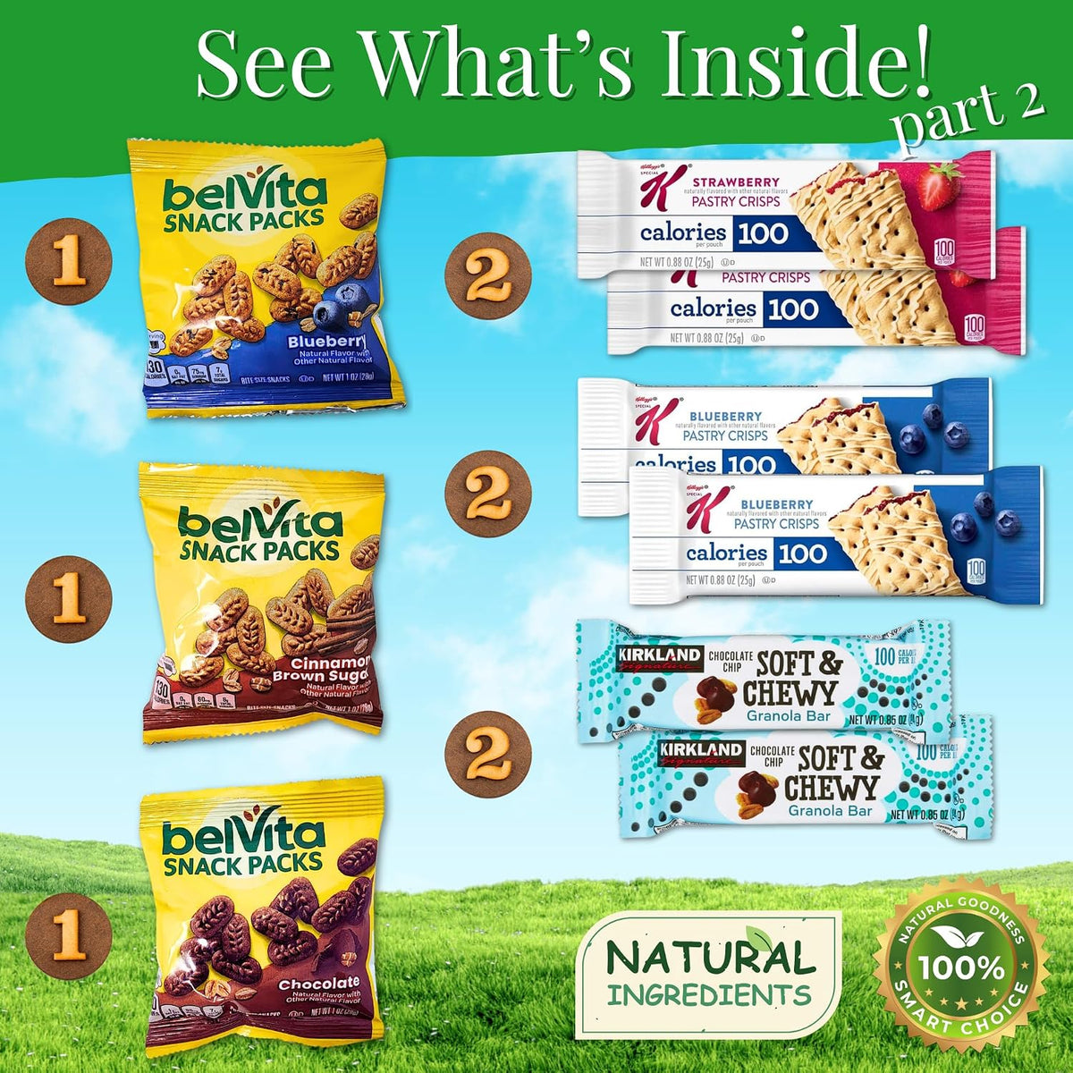 every snack is individually sealed for freshness, portability, and easy portioning