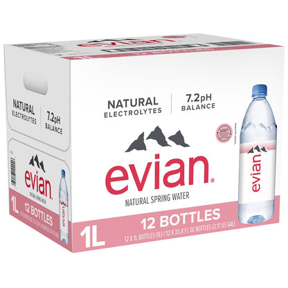 Evian Spring Water – Kid-Friendly 12-Pack Hydration for Soccer Practice and Park Outings