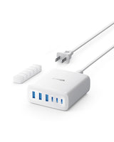 Anker Compact USB C Hub for Modern Bedroom Setup, Matte Finish Blends Into Light or Dark Interiors
