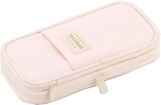 expandable zippered body that opens wide for access and folds flat for compact carry