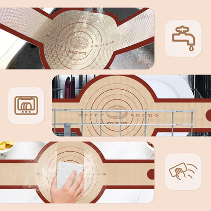 extra-long color-coded handles (red, gray, or orange) for safe grip and easy visibility