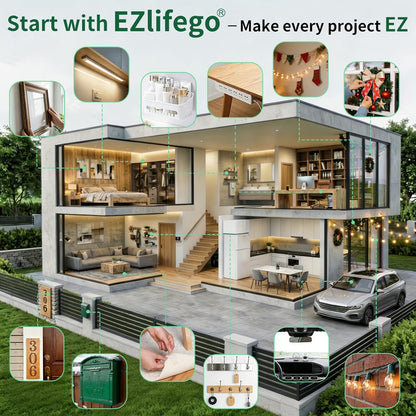 EZlifego Clear Gel Tape for Storefront Window Displays, Weather Resistant Double Sided Mounting for Seasonal Promotions