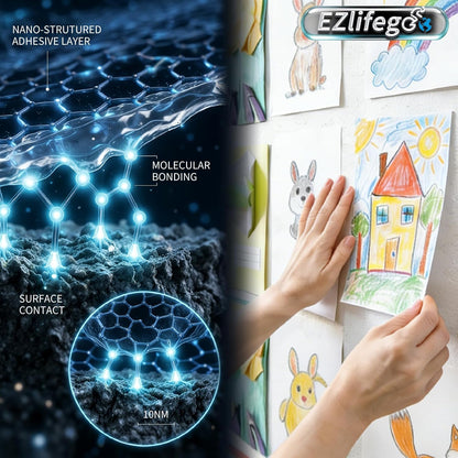 EZlifego Clear Gel Tape for Storefront Window Displays, Weather Resistant Double Sided Mounting for Seasonal Promotions