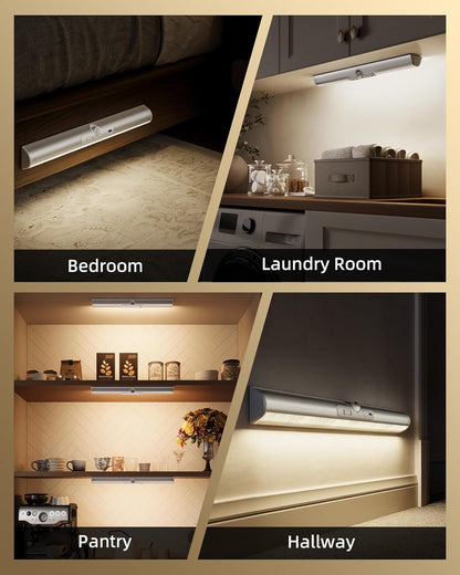 EZVALO Magnetic Motion Sensor Lights, 2 Pack — Auto Shutoff Closet and Pantry Light for Renters and Child-Safe Homes