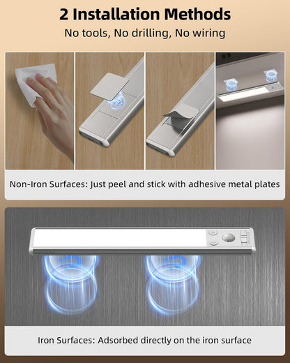 EZVALO Motion Sensor Light – Child-Safe Night Lighting for Stairs and Hallways, Flameless Rechargeable Closet Light
