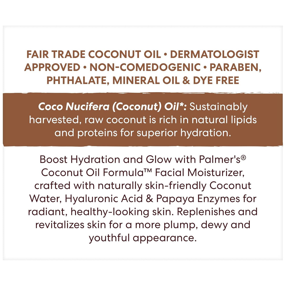 fair trade certified organic coconut oil base, ethically and sustainably sourced