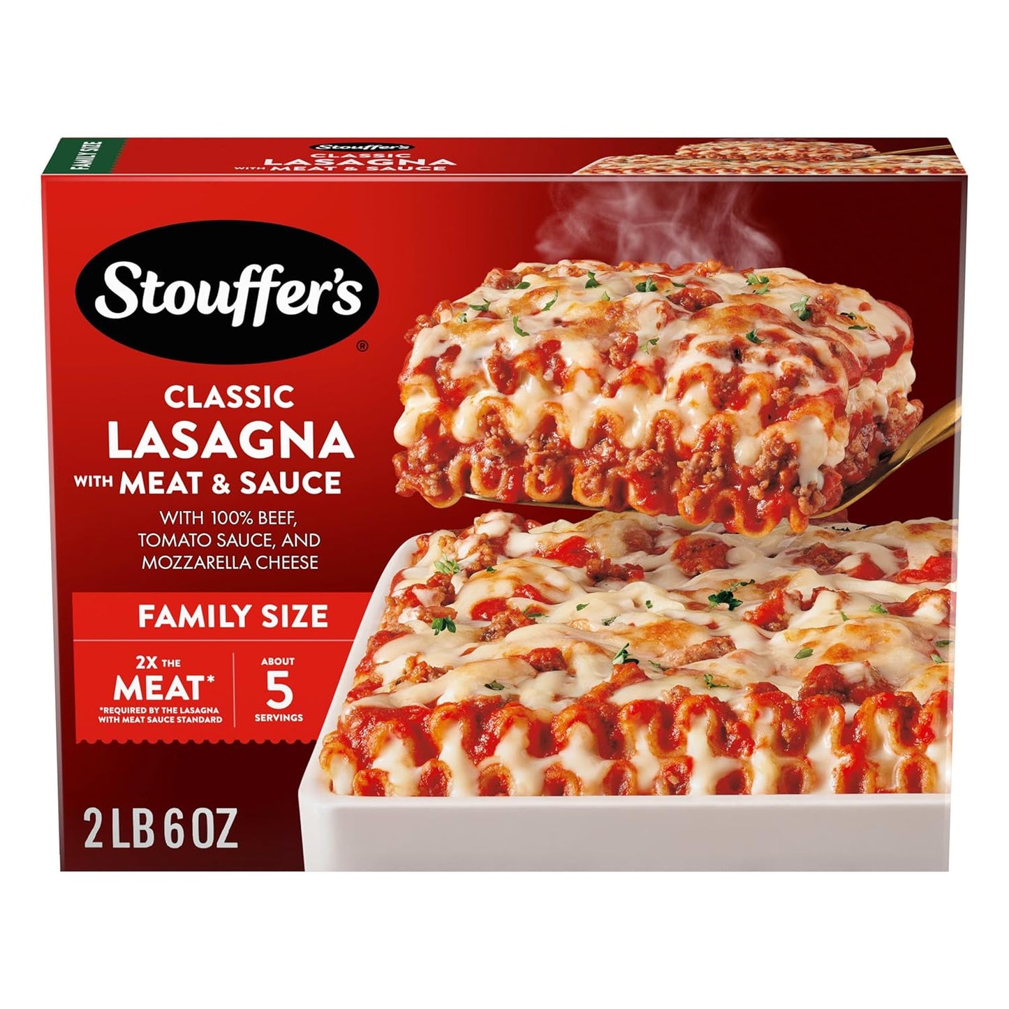 family size tray yielding approximately 5 servings