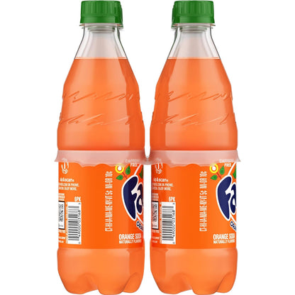 Fanta Orange Soda – After-School Snack Pairing, 6 Pack of 16.9 fl oz Naturally Flavored Bottles