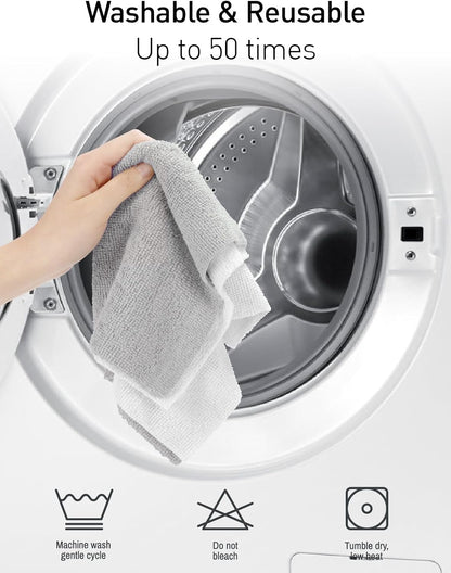 Fantasticlean Microfiber Cleaning Towel Roll – 150 Pack Coordinated Hues for Open-Plan Home Display