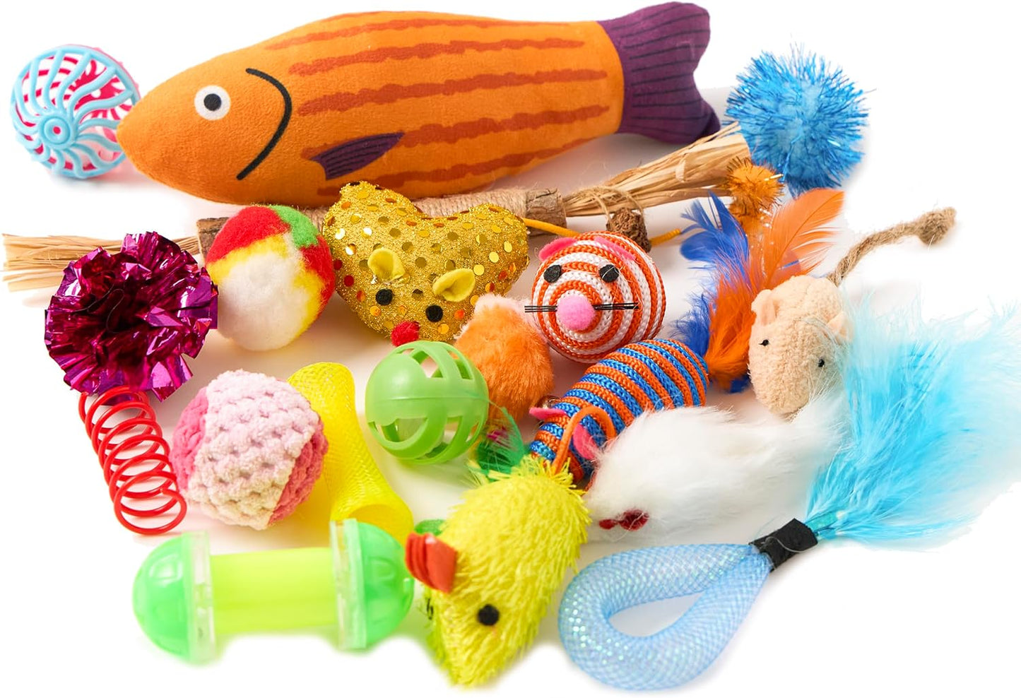 Fashion's Talk Cat Toys Variety Pack in Multicolor – Ready-to-Give Valentine's Day and Mother's Day Gift for Cat Lovers