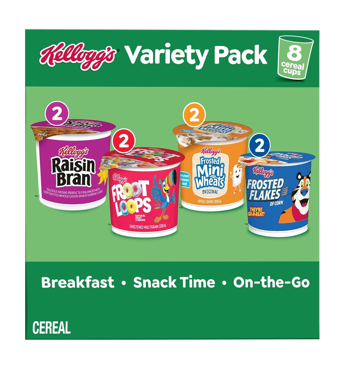 featured 17.2-ounce box contains eight single-serve cereal cups