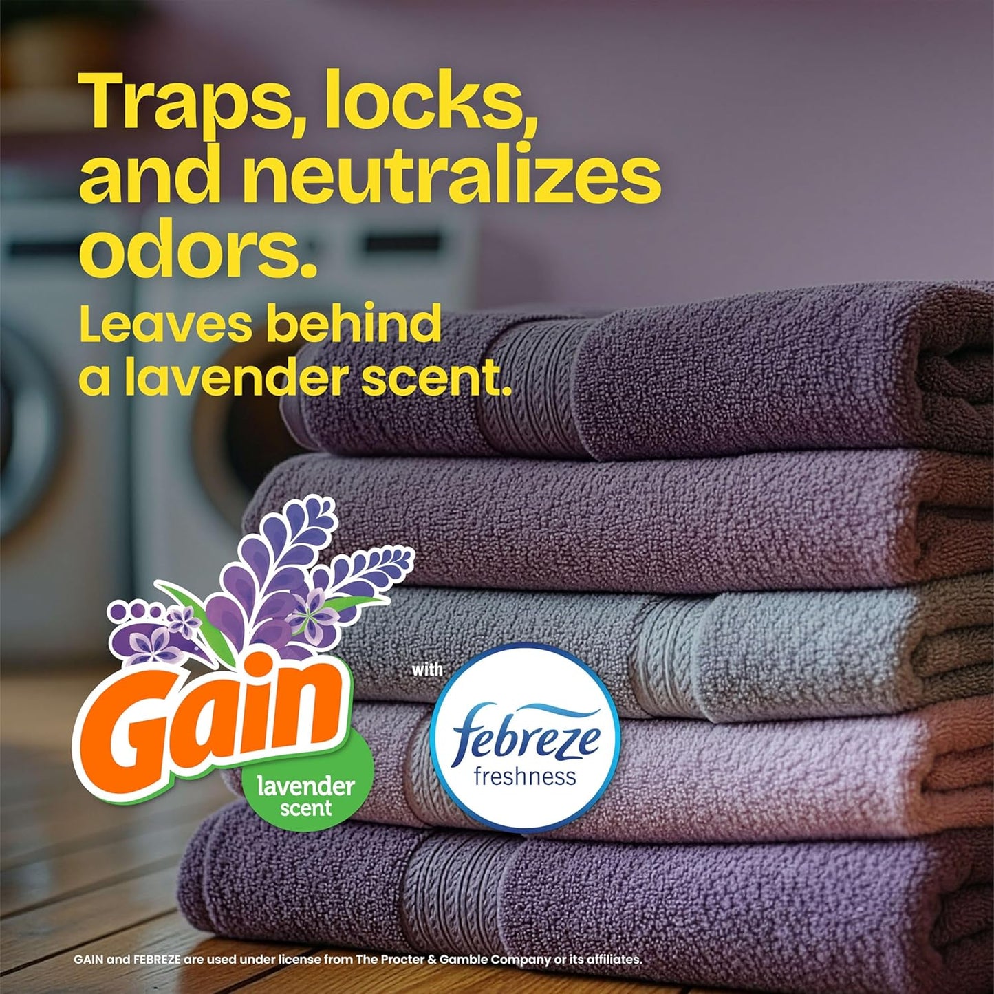 febreze freshness infusion that releases a subtle gain lavender scent to neutralize trash odors