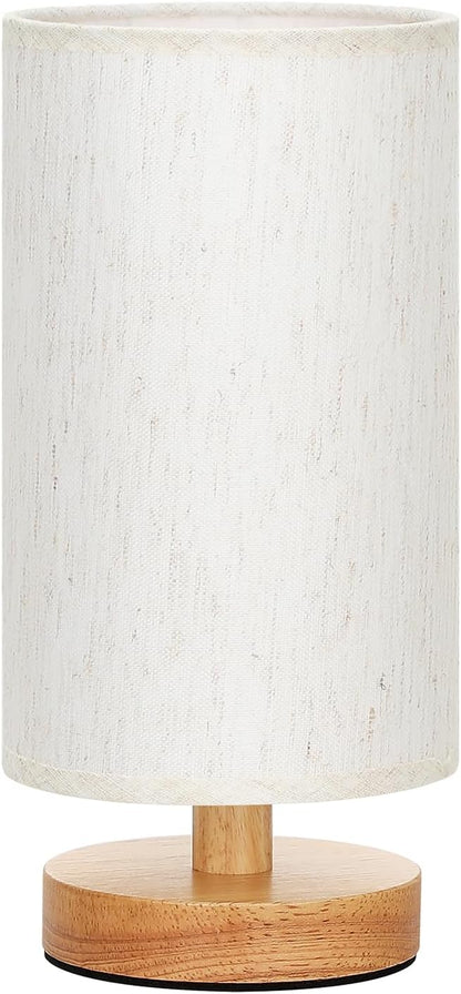 Fenmzee Neutral Table Lamp for Intentional Living - Small Footprint Lamp with Cream Shade and Easy One-Minute Setup