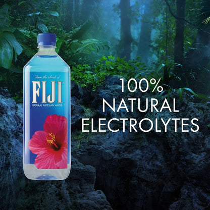 FIJI Natural Artesian Water – Elegant Hydration Gift for Birthdays, Housewarmings, and Holidays, 1L 12-Pack