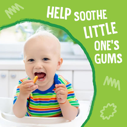finger-food shape sized for developing grasp and self-feeding skills