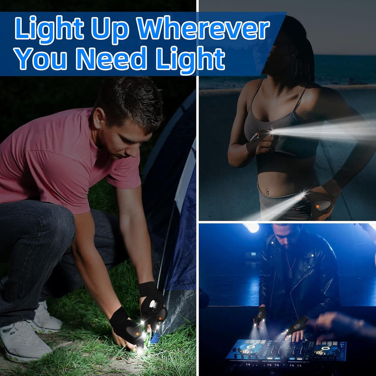 Finger Light Gloves – Unique White Elephant Gift Exchange Idea for Adults, Novelty Gadget Under $25