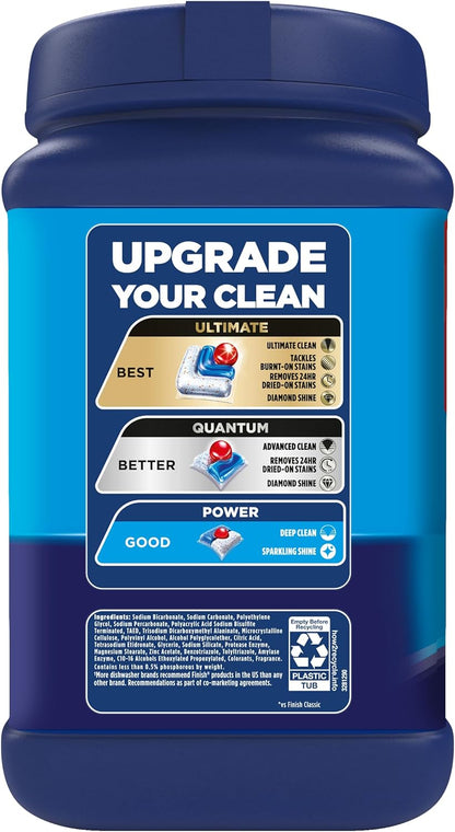 Finish Classic Dishwasher Pods 84 ct. – Less-Is-More Compact Kitchen, Pre-Measured Pods With No Plastic Waste