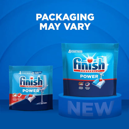 Finish Power Dishwasher Pods for Eco-Conscious Kitchens, Resealable Bag for a Cleaner Daily Ritual