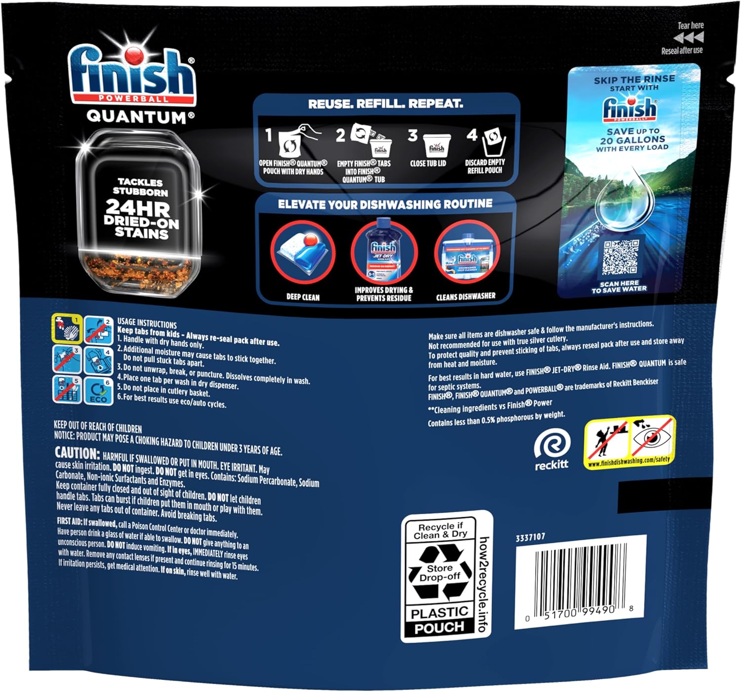 Finish Quantum Dishwasher Pods – Intentional Home Detergent, Sparkling Finish on Glassware and Stainless