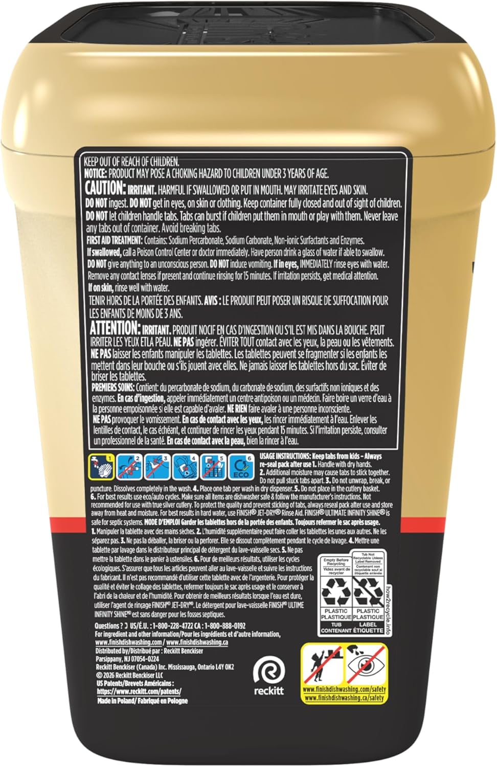 Finish Ultimate Quantum Infinity Shine Dishwasher Pods – Clean-Lined Dishwasher Pods, Neutral-Scent Fresh Finish